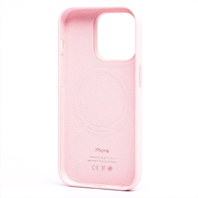 Чехол-накладка для Apple iPhone 14 Pro (розовый мел) ORG Silicone Case SafeMag с анимацией