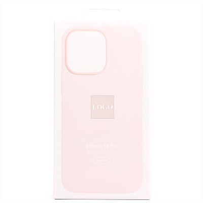 Чехол-накладка для Apple iPhone 14 Pro (розовый мел) ORG Silicone Case SafeMag с анимацией