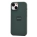 Чехол-накладка для Apple iPhone 14 (оливковый) ORG Silicone Case SafeMag с анимацией