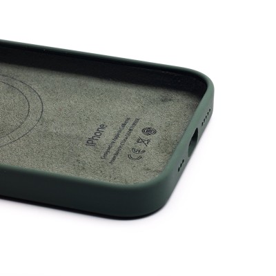 Чехол-накладка для Apple iPhone 14 (оливковый) ORG Silicone Case SafeMag с анимацией