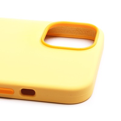 Чехол-накладка для Apple iPhone 14 (солнечно-желтый) ORG Silicone Case SafeMag с анимацией