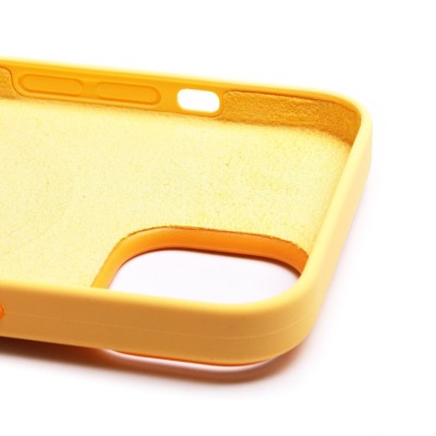 Чехол-накладка для Apple iPhone 14 (солнечно-желтый) ORG Silicone Case SafeMag с анимацией