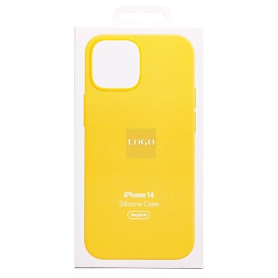 Чехол-накладка для Apple iPhone 14 (солнечно-желтый) ORG Silicone Case SafeMag с анимацией