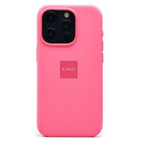 Чехол-накладка для Apple iPhone 15 Pro (розовый) ORG Silicone Case SafeMag с анимацией