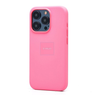 Чехол-накладка для Apple iPhone 15 Pro (розовый) ORG Silicone Case SafeMag с анимацией