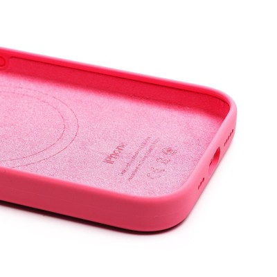 Чехол-накладка для Apple iPhone 15 Pro (розовый) ORG Silicone Case SafeMag с анимацией