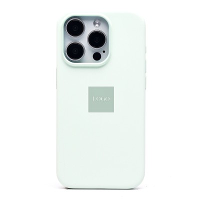 Чехол-накладка для Apple iPhone 15 Pro (мятный) ORG Silicone Case SafeMag с анимацией