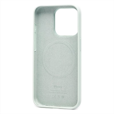 Чехол-накладка для Apple iPhone 15 Pro (мятный) ORG Silicone Case SafeMag с анимацией