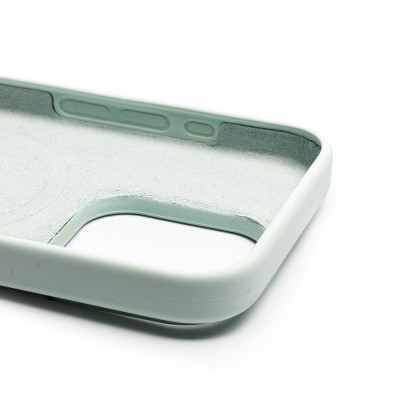 Чехол-накладка для Apple iPhone 15 Pro (мятный) ORG Silicone Case SafeMag с анимацией