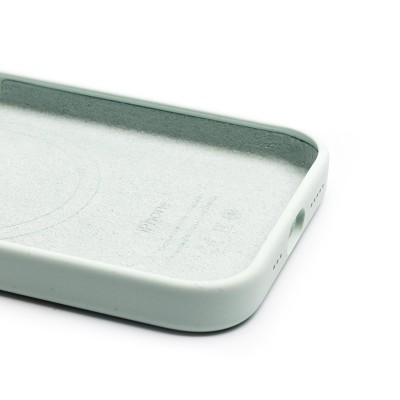 Чехол-накладка для Apple iPhone 15 Pro (мятный) ORG Silicone Case SafeMag с анимацией