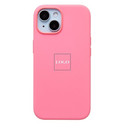 Чехол-накладка для Apple iPhone 15 (розовый) ORG Silicone Case SafeMag с анимацией