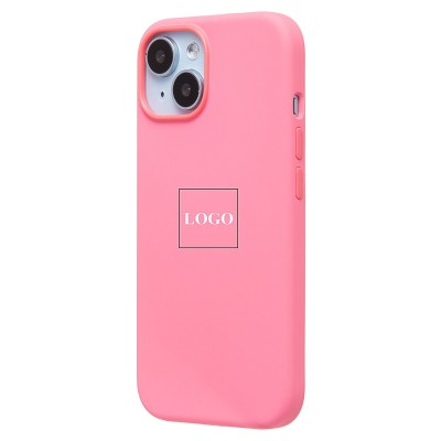 Чехол-накладка для Apple iPhone 15 (розовый) ORG Silicone Case SafeMag с анимацией