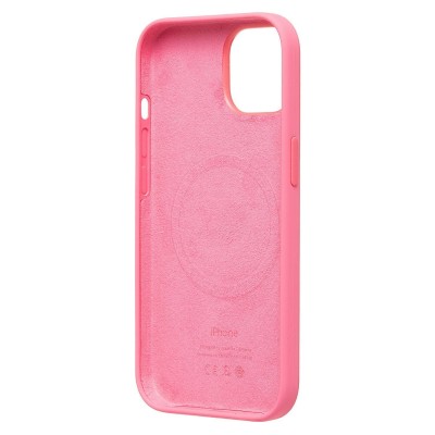 Чехол-накладка для Apple iPhone 15 (розовый) ORG Silicone Case SafeMag с анимацией