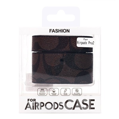 Чехол для кейса Apple AirPods Pro 2 (Темно-коричневый) PCP09