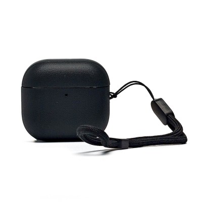 Чехол для кейса Apple AirPods (4-го поколения) экокожа (Черный) PCP12