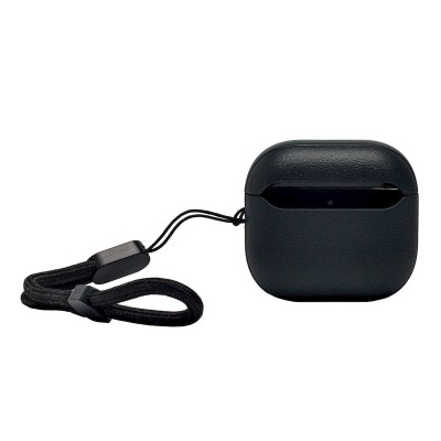 Чехол для кейса Apple AirPods (4-го поколения) экокожа (Черный) PCP12