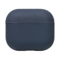 Чехол для кейса Apple AirPods (3-го поколения) (Темно-синий) Soft touch