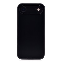 Чехол-бампер - металлический с силиконовыми бортами для Apple iPhone 17 Air (Черный)
