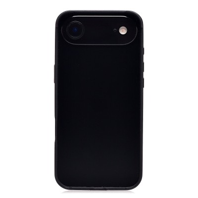 Чехол-бампер - металлический с силиконовыми бортами для Apple iPhone 17 Air (Черный)