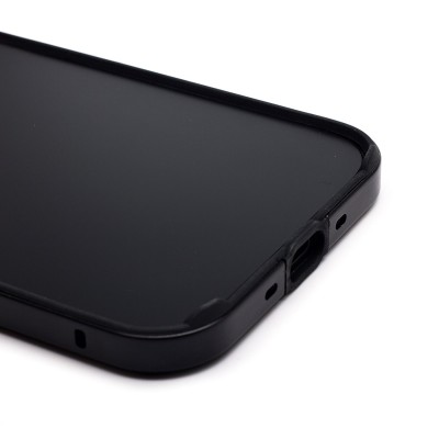 Чехол-бампер - металлический с силиконовыми бортами для Apple iPhone 17 Air (Черный)
