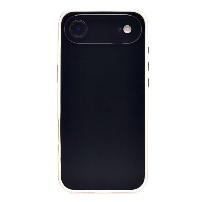 Чехол-бампер - металлический с силиконовыми бортами для Apple iPhone 17 Air (Облачно-белый)