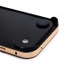 Чехол-бампер - металлический с силиконовыми бортами для Apple iPhone 17 Air (Светло-золотистый)