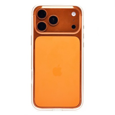 Чехол-бампер - металлический с силиконовыми бортами для Apple iPhone 17 Pro Max (Облачно-белый)