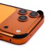 Чехол-бампер - металлический с силиконовыми бортами для Apple iPhone 17 Pro Max (Космический оранжевый)