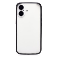 Чехол-бампер - металлический с силиконовыми бортами для Apple iPhone 17 (Черный)