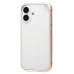 Чехол-бампер - металлический с силиконовыми бортами для Apple iPhone 17 (Облачно-белый)