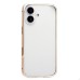Чехол-бампер - металлический с силиконовыми бортами для Apple iPhone 17 (Облачно-белый)