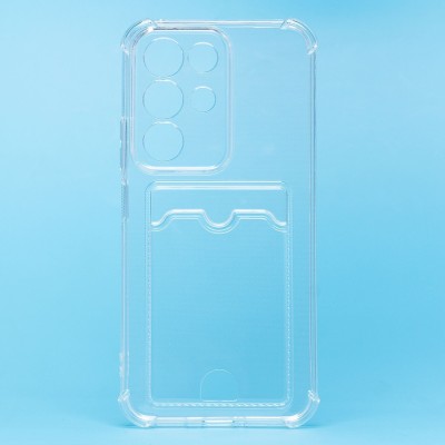 Чехол-накладка с картхолдером для Realme C85 5G (Прозрачный) SC276