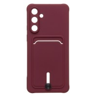 Чехол-накладка с картхолдером для Samsung M556E Galaxy M55 5G (Бордовый) SC304