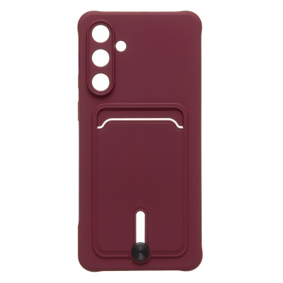 Чехол-накладка с картхолдером для Samsung M556E Galaxy M55 5G (Бордовый) SC304