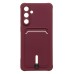 Чехол-накладка с картхолдером для Samsung M556E Galaxy M55 5G (Бордовый) SC304