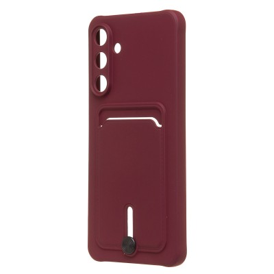 Чехол-накладка с картхолдером для Samsung M556E Galaxy M55 5G (Бордовый) SC304