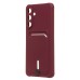 Чехол-накладка с картхолдером для Samsung M556E Galaxy M55 5G (Бордовый) SC304