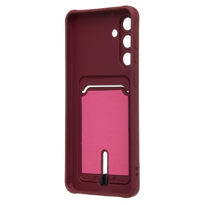 Чехол-накладка с картхолдером для Samsung M556E Galaxy M55 5G (Бордовый) SC304