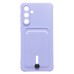 Чехол-накладка с картхолдером для Samsung M556E Galaxy M55 5G (Светло-фиолетовый) SC304