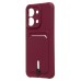 Чехол-накладка с картхолдером для Xiaomi Redmi 15C (Бордовый) SC304