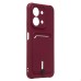 Чехол-накладка с картхолдером для Xiaomi Redmi 15C (Бордовый) SC304