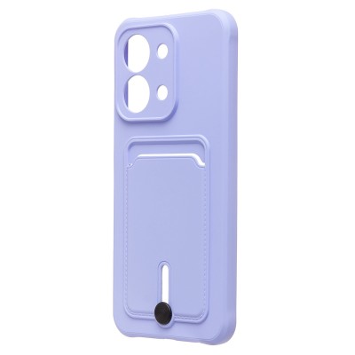 Чехол-накладка с картхолдером для Xiaomi Redmi 15C (Светло-фиолетовый) SC304
