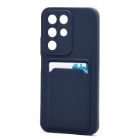 Чехол-накладка с картхолдером для Realme C85 5G (Темно-синий) SC337