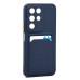 Чехол-накладка с картхолдером для Realme C85 5G (Темно-синий) SC337