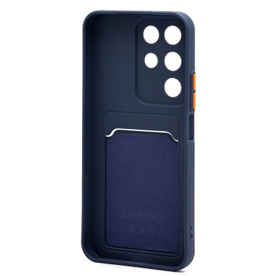 Чехол-накладка с картхолдером для Realme C85 5G (Темно-синий) SC337