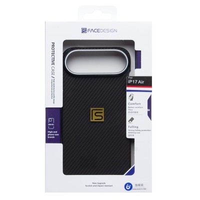 Чехол-накладка для Apple iPhone 17 Air (Черный) SM028 SafeMag Carbon