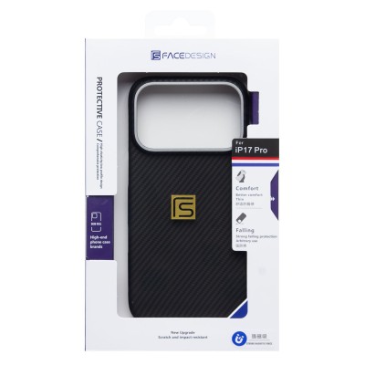Чехол-накладка для Apple iPhone 17 Pro (Черный) SM028 SafeMag Carbon Чехол-накладка для Apple iPhone 17 Pro (Черный) SM028 SafeMag Carbon