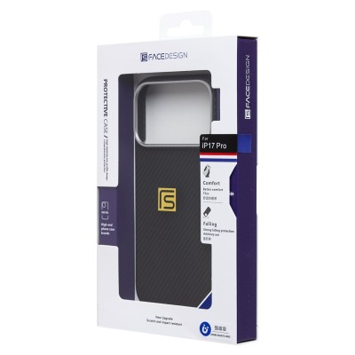 Чехол-накладка для Apple iPhone 17 Pro (Черный) SM028 SafeMag Carbon Чехол-накладка для Apple iPhone 17 Pro (Черный) SM028 SafeMag Carbon