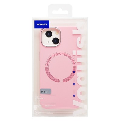 Чехол-накладка для Apple iPhone 14 (Пудровый розовый) SM040 SafeMag