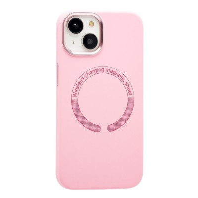 Чехол-накладка для Apple iPhone 14 (Пудровый розовый) SM040 SafeMag